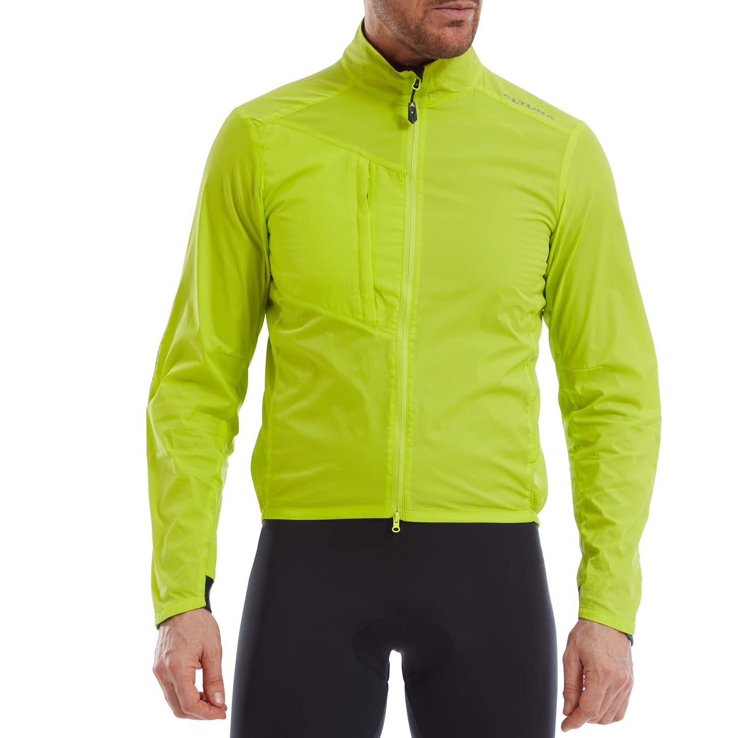 Altura Mens Airstream Lightweight Water Repellent Packable Cycling Jacket - Lime - 4X-Large
