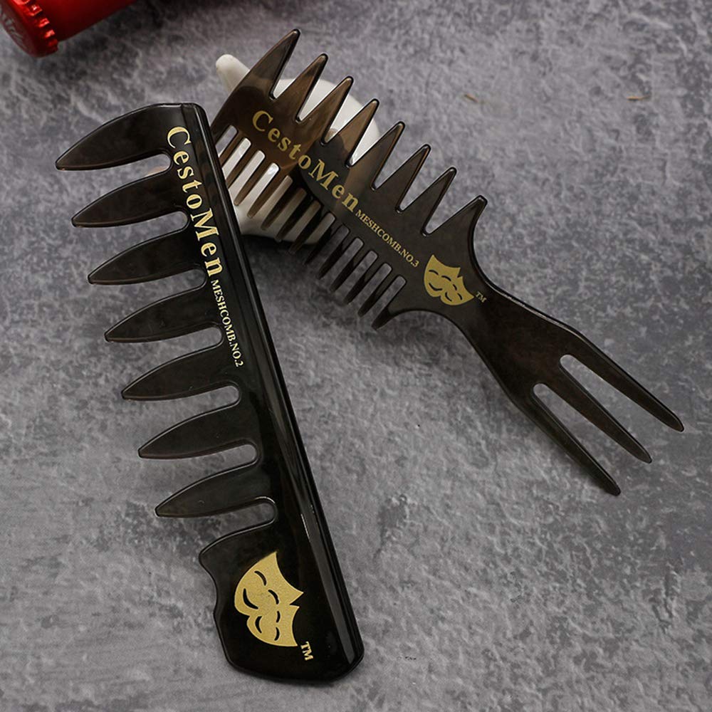 - Wide Tooth Comb, Anti-Static Hair Mens Comb Set