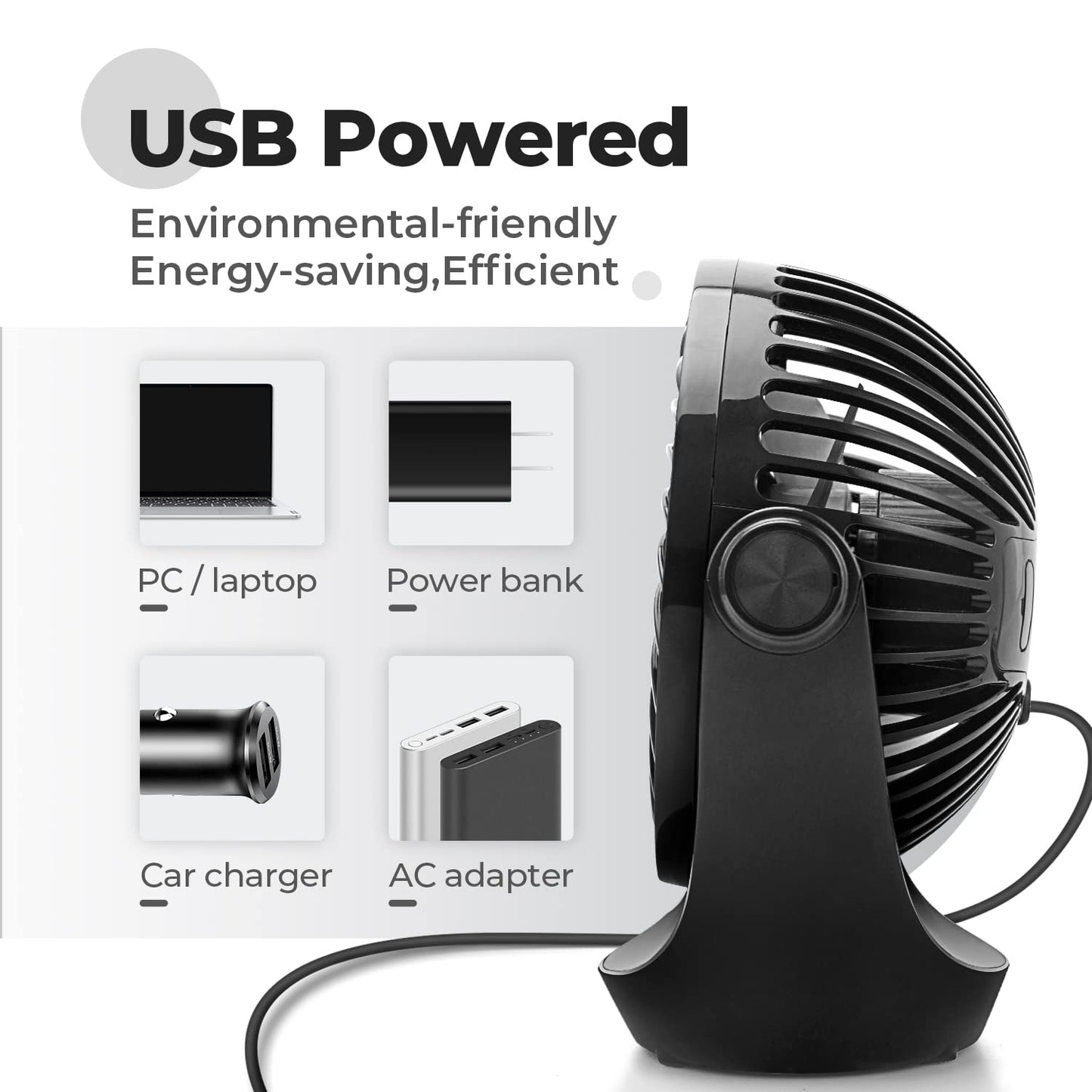 - OCOOPA USB Fan | USB Desk Fan Table Fan | Strong Airflow & Quiet Operation -