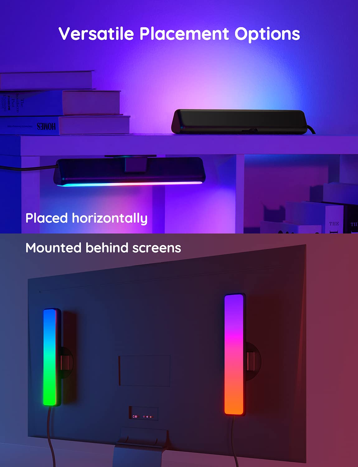 - Govee LED Light Bars | Smart WiFi RGBIC TV Backlight | Gaming Lights with Scene and Music Modes -