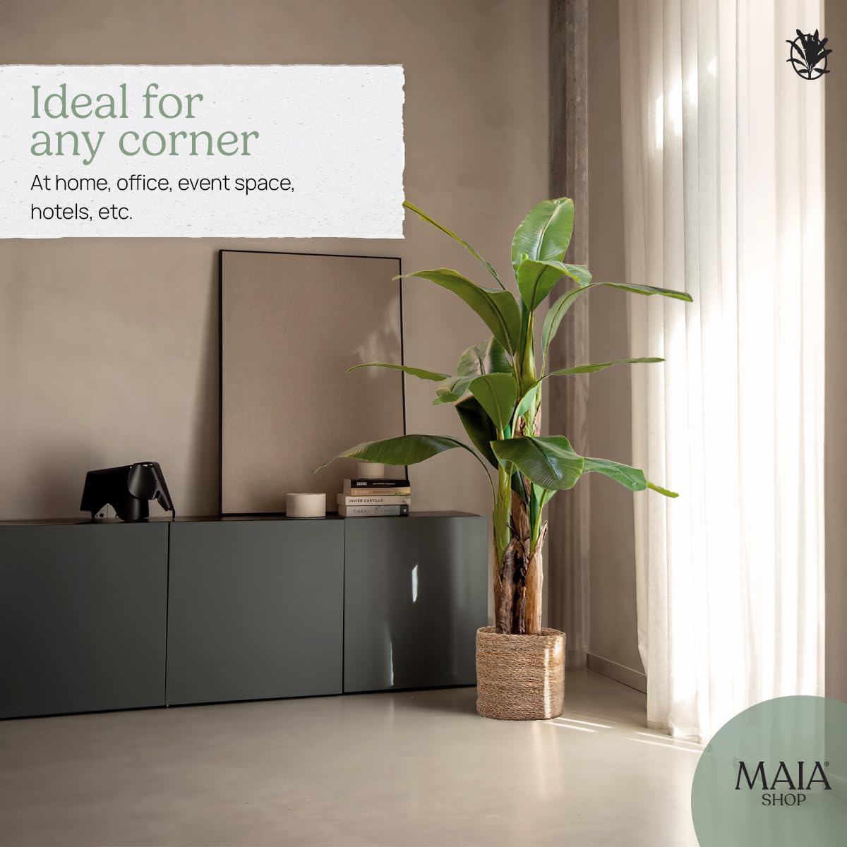 - Maia Shop Artificial Banana Tree | 150 cm | Home and Office Decoration -