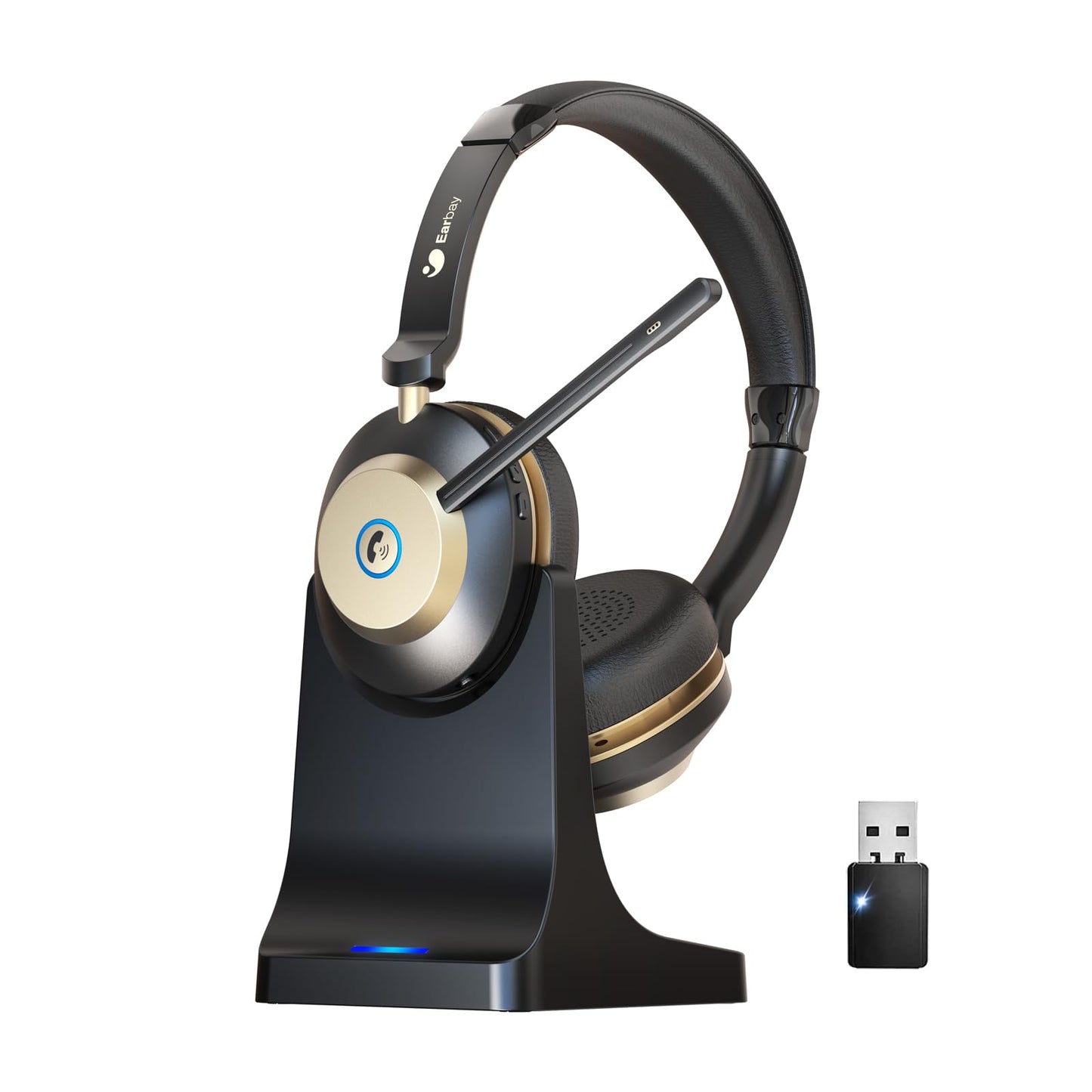 - Wireless Headset, Bluetooth Headset With Microphone Noise Canceling & USB Dongle