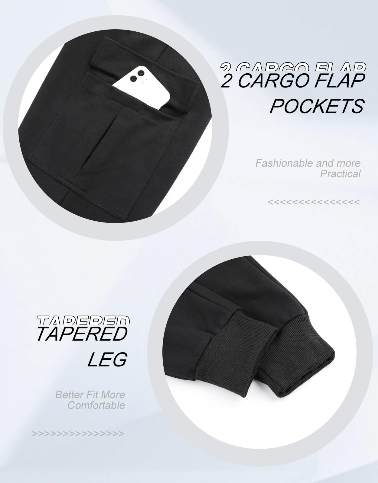 - Suwangi Mens Joggers | Tracksuit Bottoms | Jogging Sweatpants | Gym Bottoms | Slim Fit | Cotton | Casual | Black -