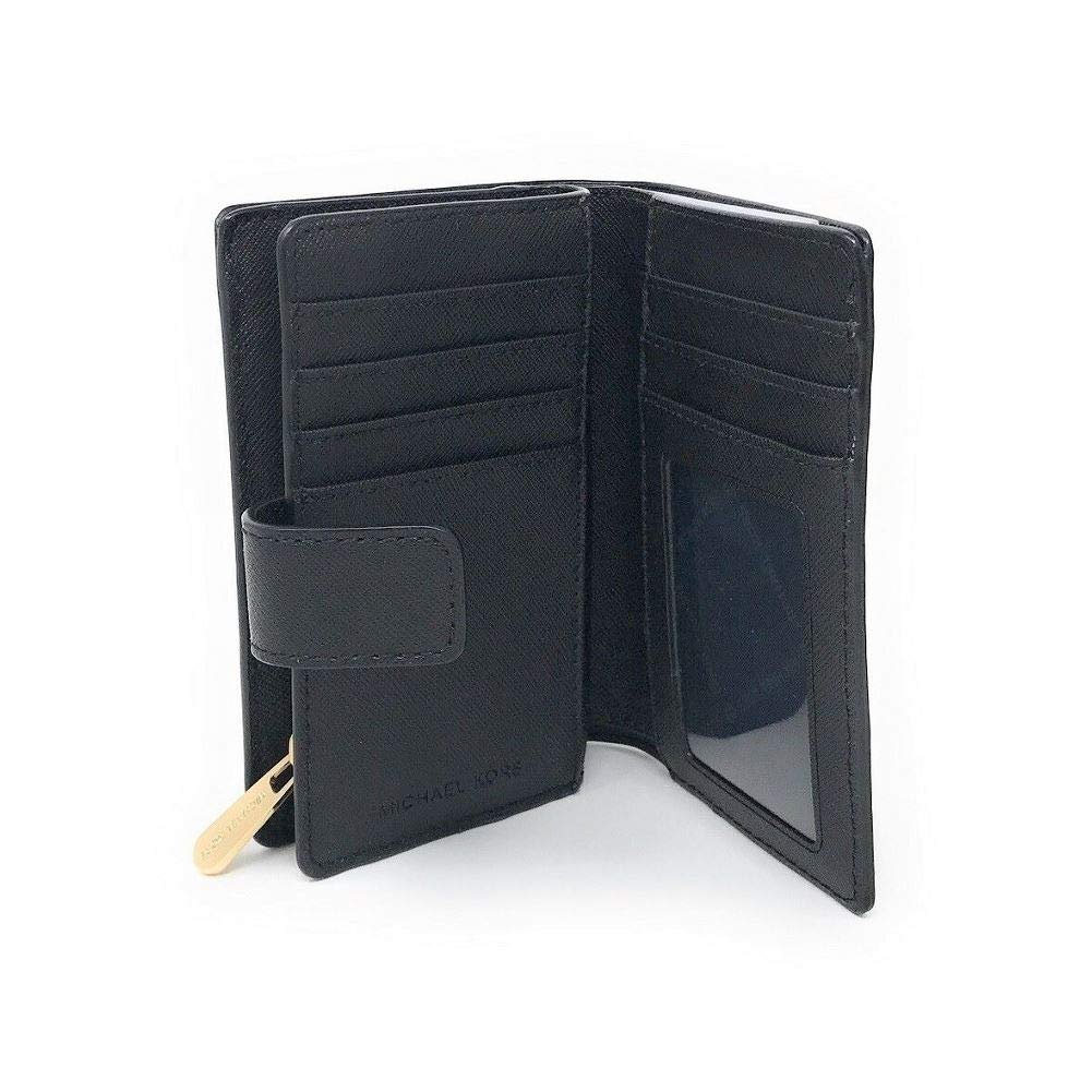 - Michael Kors Jet Set Travel | Saffiano Leather Bifold Zip Coin Wallet -