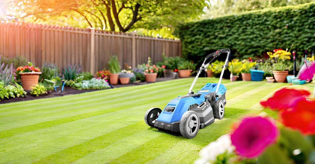 - Hyundai HYM3800E 1600W 230V Corded Electric Rotary Lawnmower with Rear Roller | 38cm Cutting Width | Mulching |30L Grass Box | 5 Cutting Heights | 10M Power Cable -