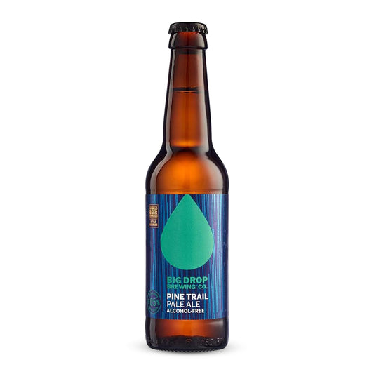 Big Drop Pine Trail Pale Ale - Naturally Brewed Alcohol Free Pale Ale with a Citrusy Bite - Vegetarian & Gluten Free (12 x 330ml Bottles)