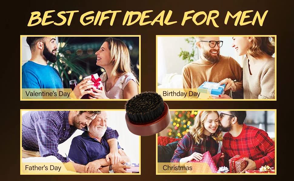 Beard Brush, 100% Boar Bristle Black Walnut Wood Beard Comb Brush for Men To Tame and Soften Your Facial Hair from Sofmild