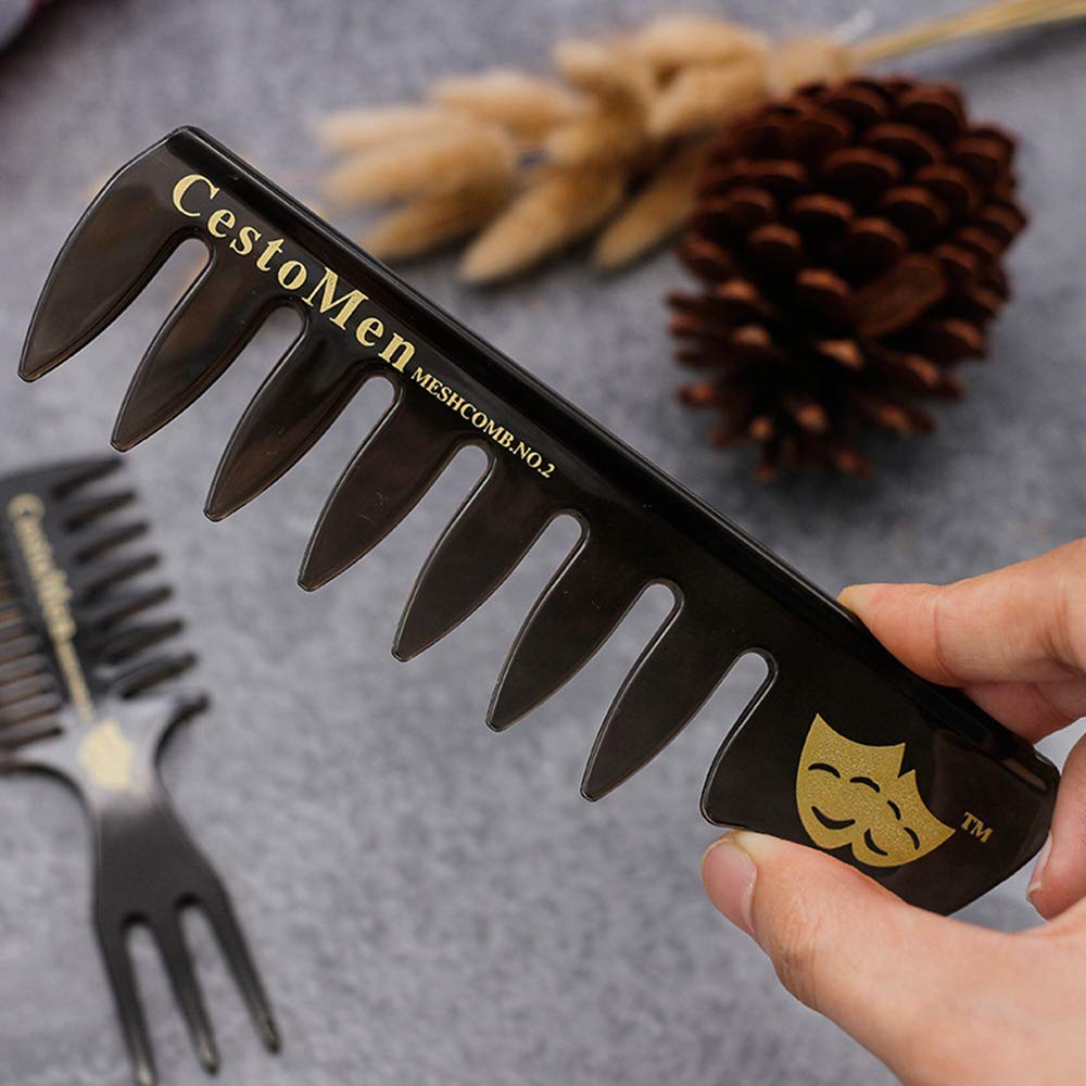 - Wide Tooth Comb, Anti-Static Hair Mens Comb Set