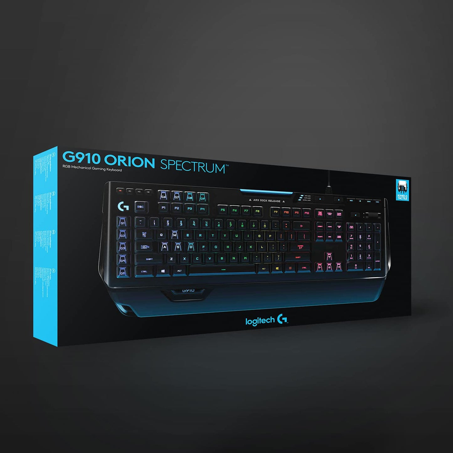 - Logitech G910 Orion Spectrum Illuminated Mechanical Gaming Keyboard | RGB Backlit Romer-G Tactile Key Switches -