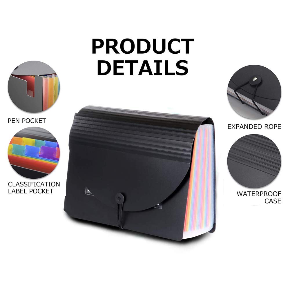 - Expanding File Organisers | 24 Pockets Document Organiser Filing Boxes | Expanding File Folder -