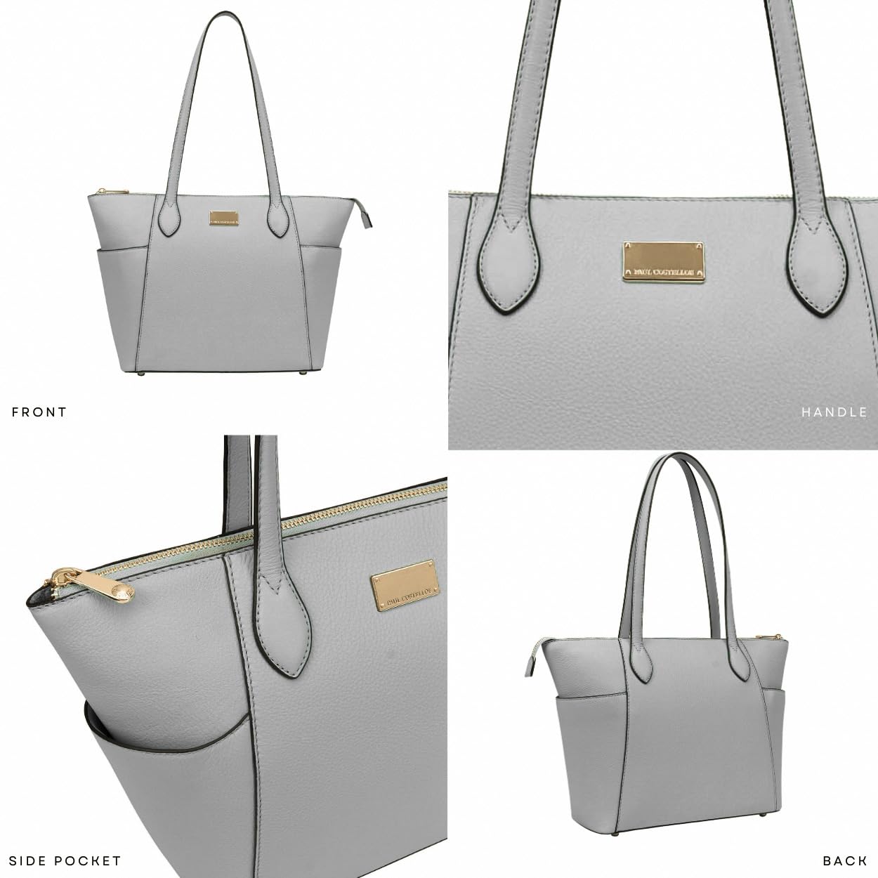 - PAUL COSTELLOE Genuine Leather Tote Bag -