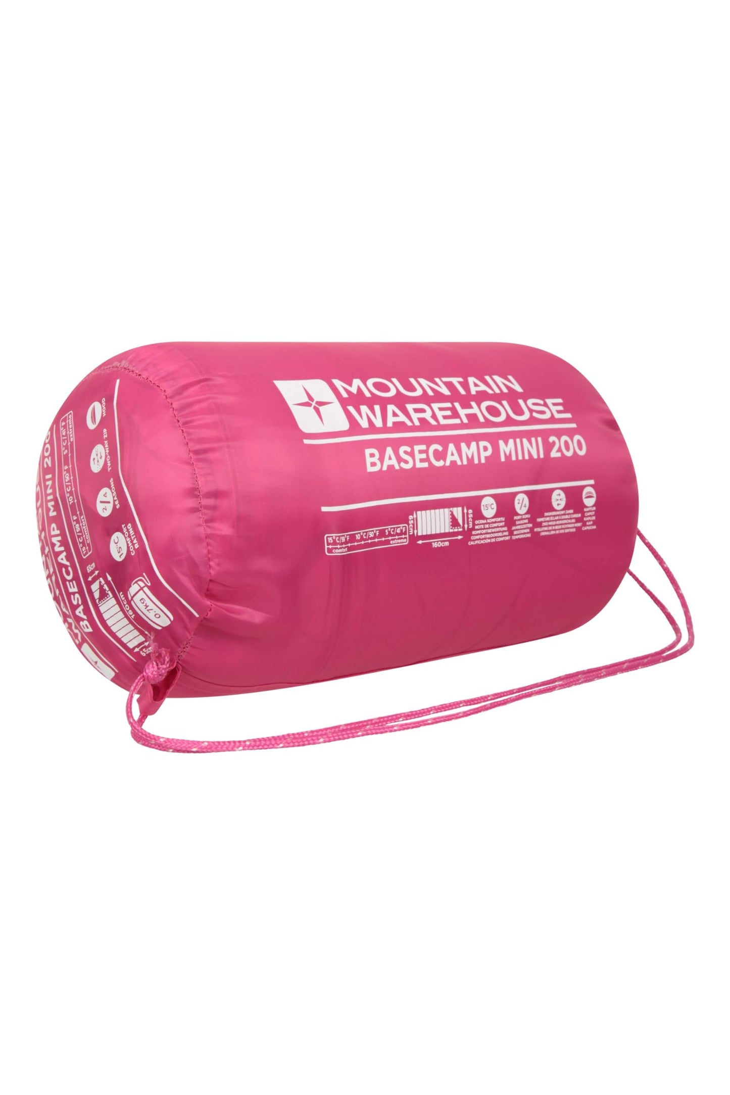 - Mountain Warehouse Basecamp 200 Mini Sleeping Bag | 2 Season | 160 * 65cm -