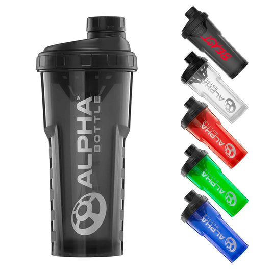Alpha Designs | Protein Shaker Bottle | 750ml Gym Cup | for Protein Powder Shakes & Sports Supplements | Pre Workout Mixer | BPA Free | 0.75L | Smoke