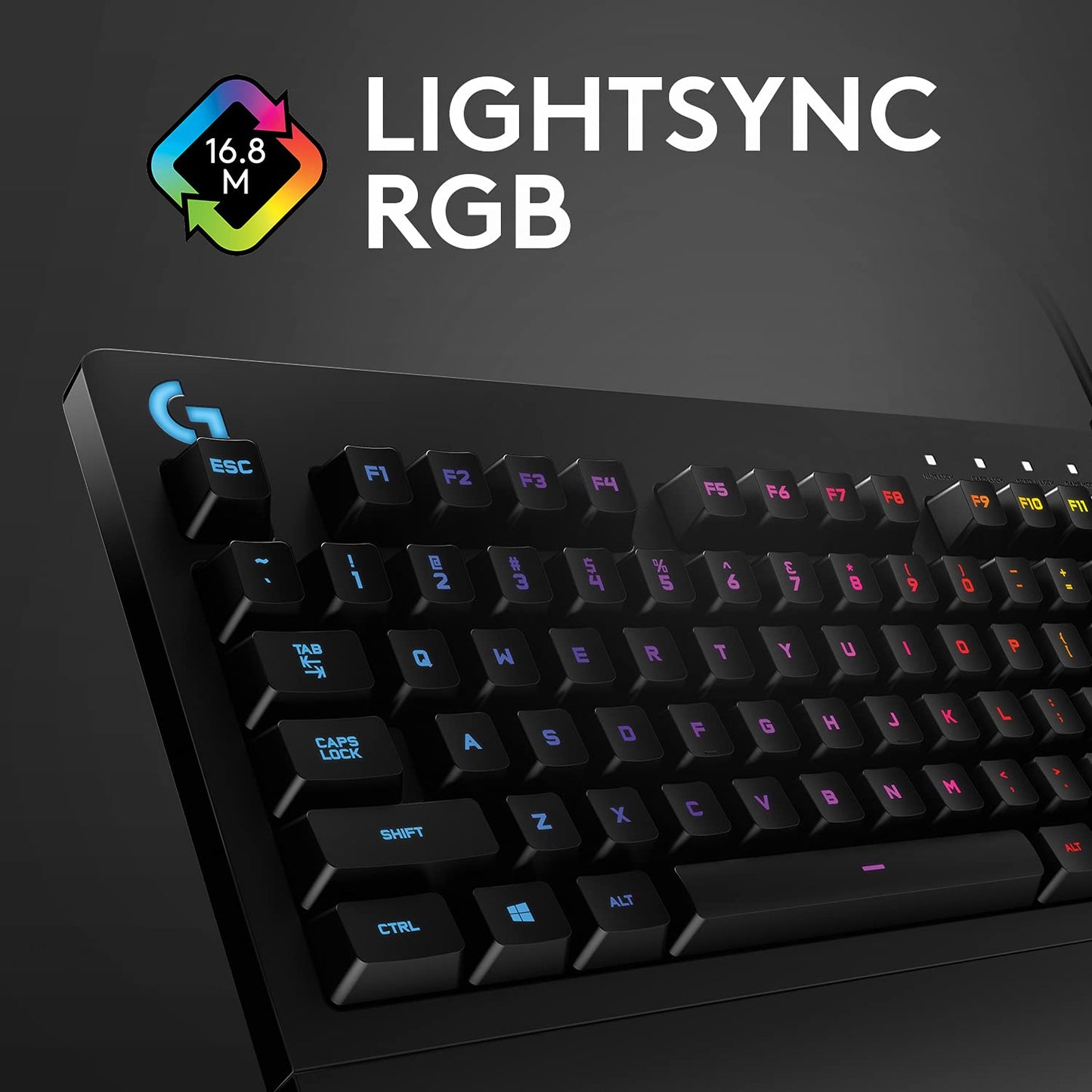- Logitech G G213 Prodigy Gaming Keyboard | LIGHTSYNC RGB Backlit Keys | Spill-Resistant | Customizable Keys -