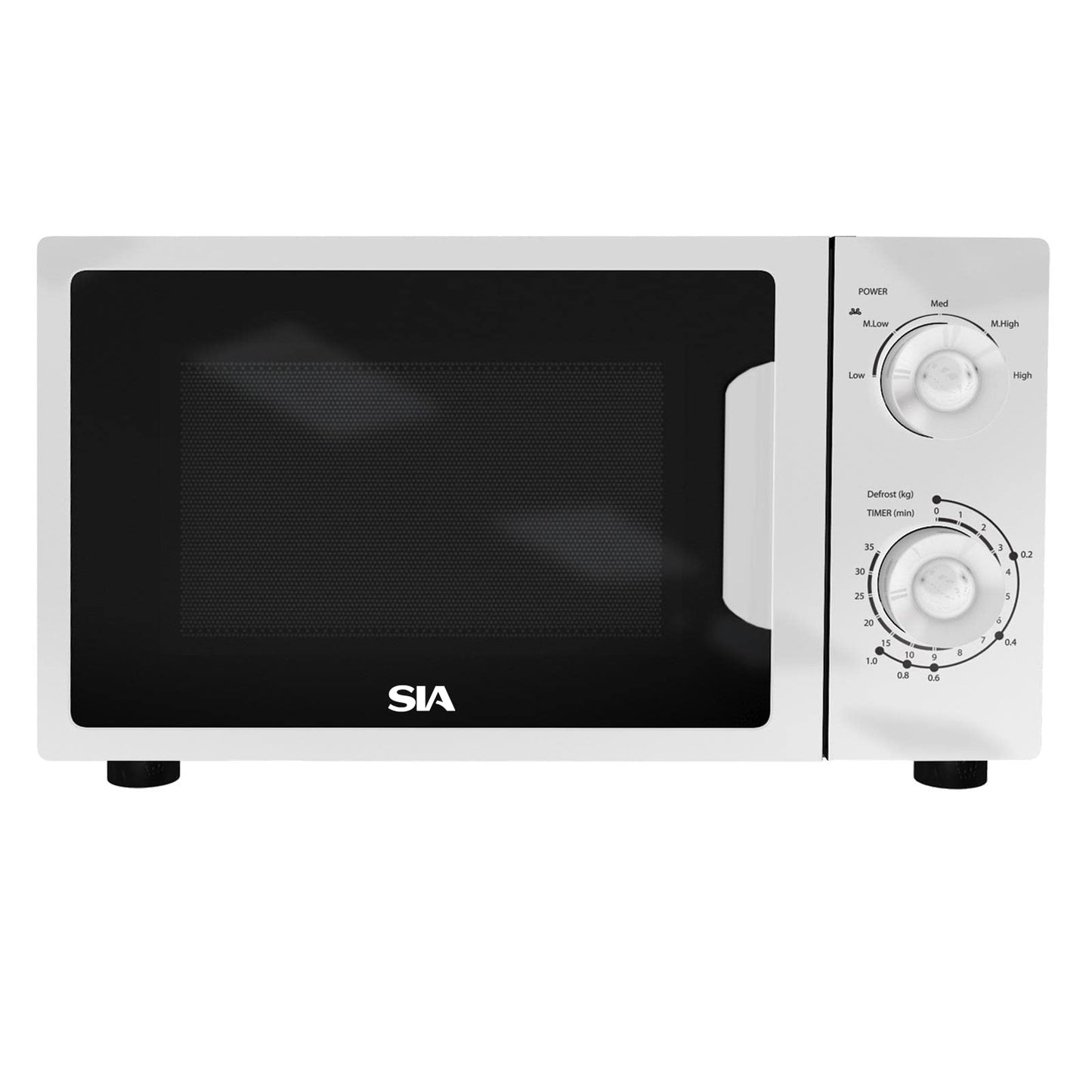 - SIA FAM21WH 20L White Microwave | Freestanding | Analogue Dials | 700W -