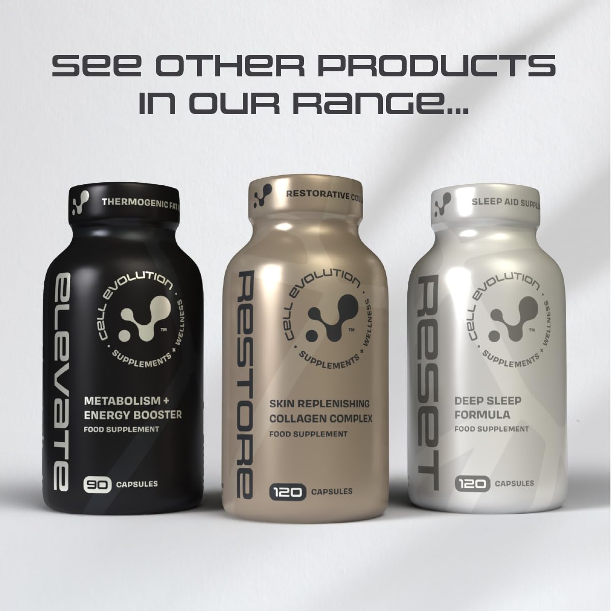 Cell Evolution Reset, Sleep Aid Supplement, Magnesium Bisglycinate, Inositol, Pantothenic Acid, Zinc and Vitamin B6, Sleep Supplements for Adults, Deep Sleep, Sleeping Tablets, 120 Capsules