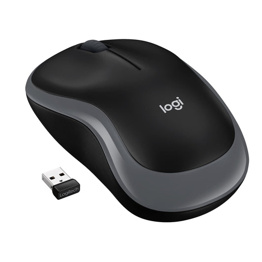 - Logitech M185 Wireless Mouse | 2.4GHz with USB Mini Receiver | 12-Month Battery Life -