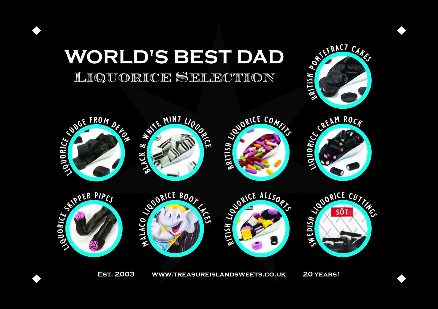 - Worlds Best Dad - Retro Liquorice Hamper