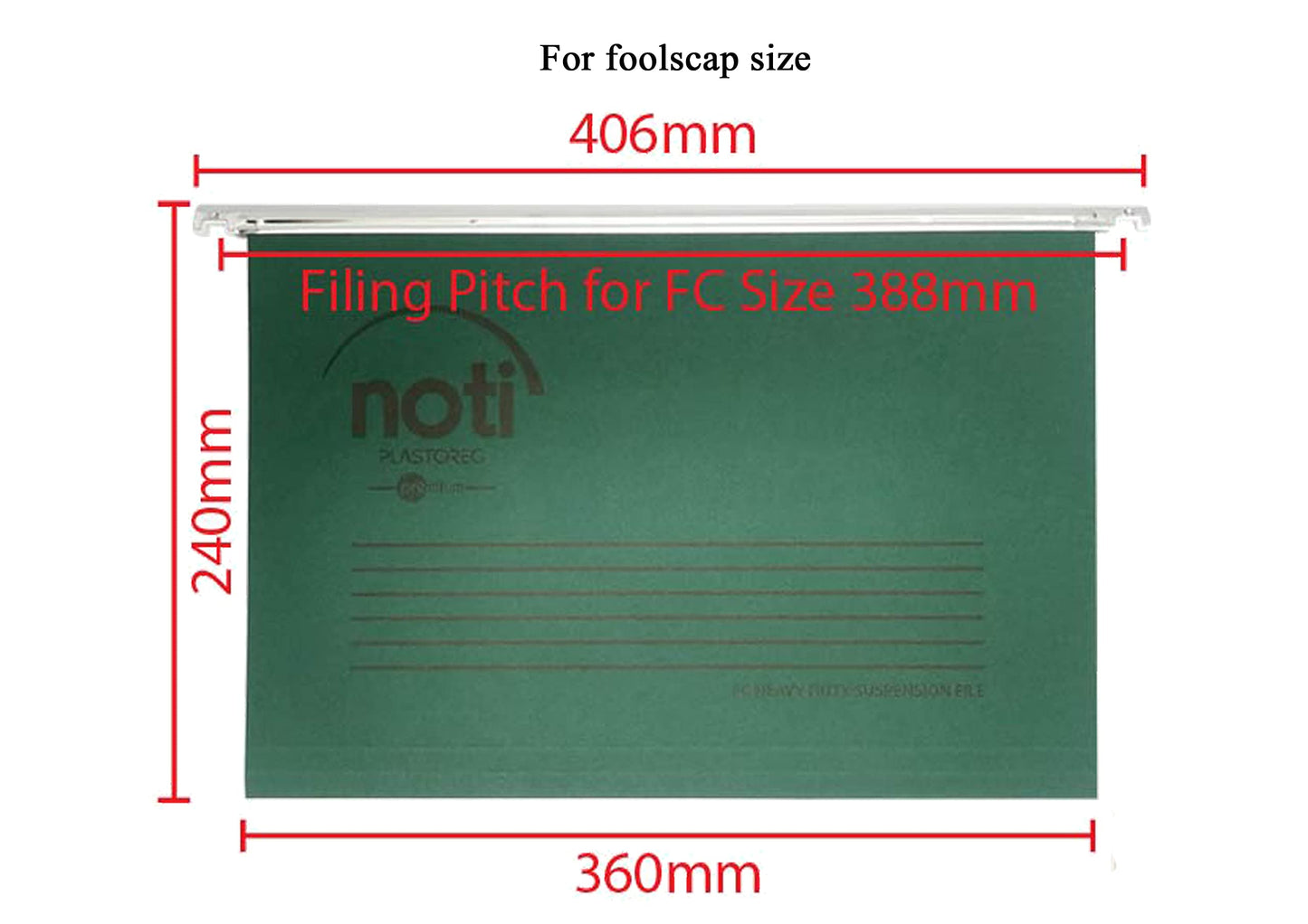 - Noti Suspension Files for Foolscap Filing Cabinets | Box 25 | Tabs & Inserts | Green -