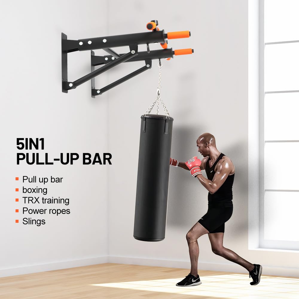 - Pull Up Bar | Wall Mounted Chin Up Bar | Portable Detachable Fitness Bar -