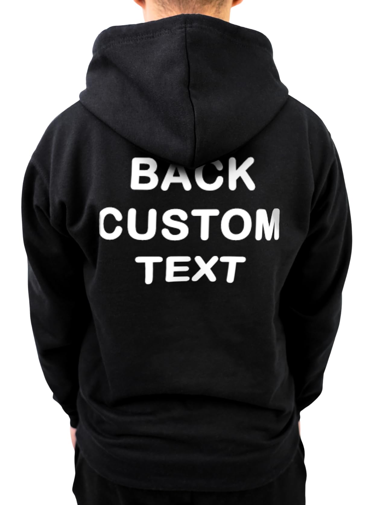 - Graphic Impact Personalised Front and Back Unisex Hoodie For Adults and Kids -