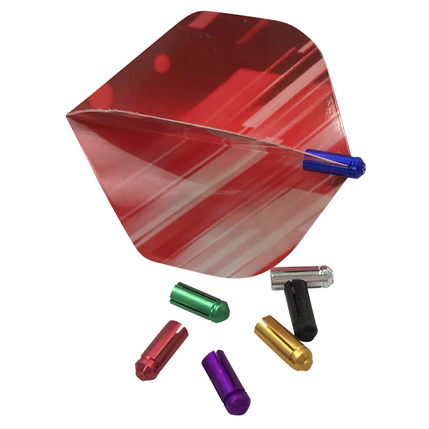 BIPY 75Pack Dart Nylon Stems and 2D Flights Set in 2BA Medium Nylon Shafts Colourful Flights and O Rings Professional Dart Accessories Kit Perfect Accessories for Indoor Dart Games