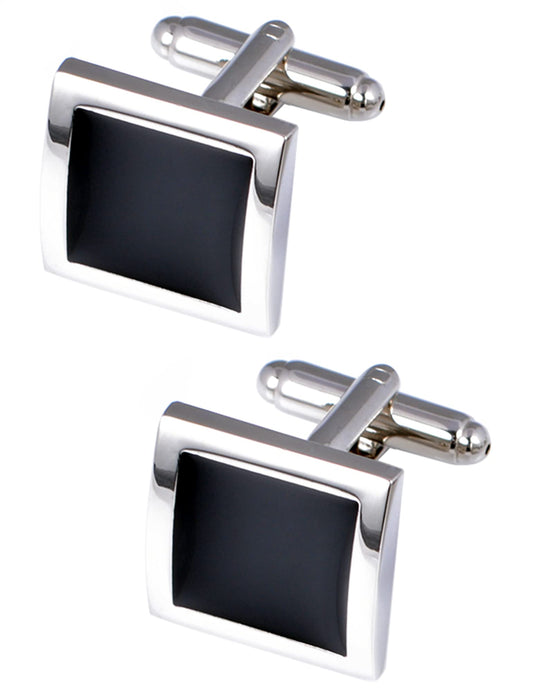 - Jonwo Black Tone Square Men's Cufflinks | Gift Box | Classic Tuxedo Cuff Link For Weddings -