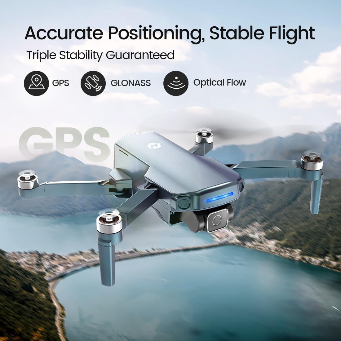 - Holy Stone GPS Drone With Camera | 4K | Foldable FPV RC Quadcopter -