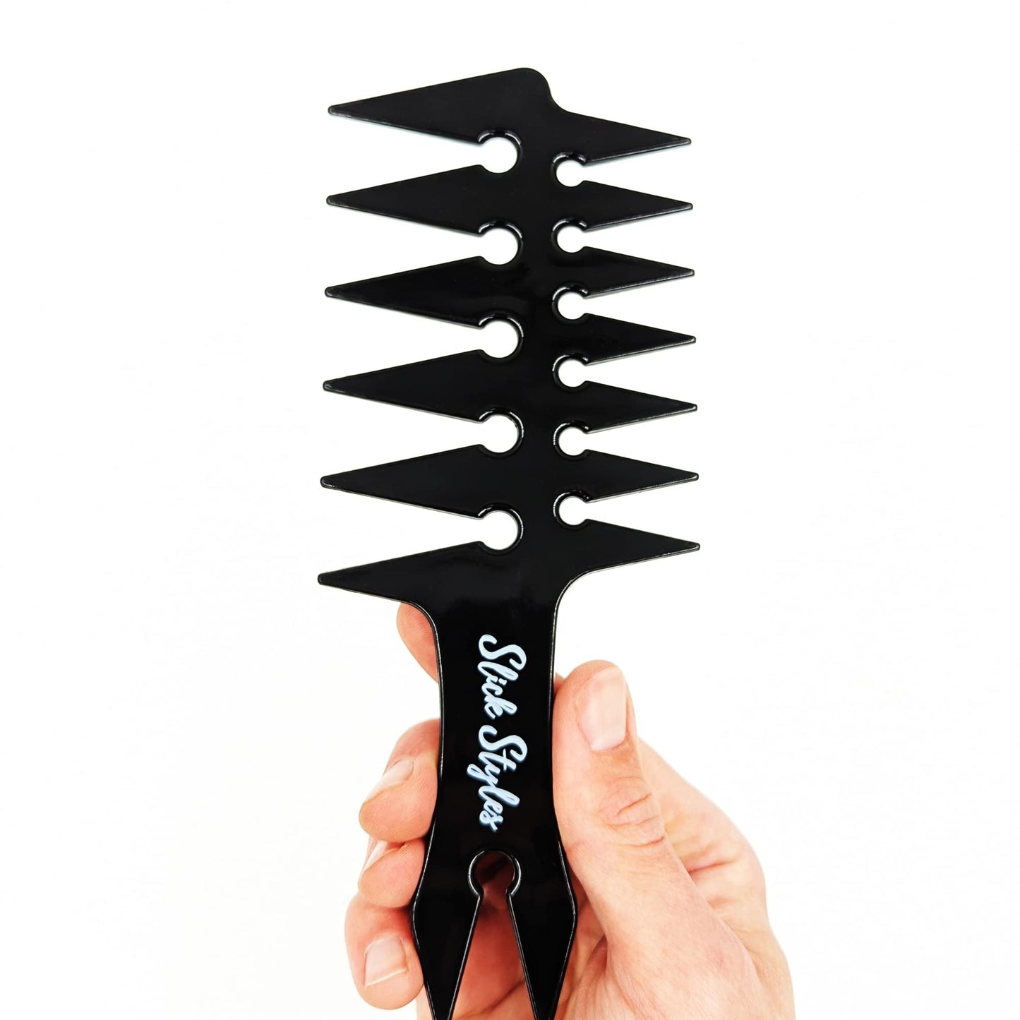 - Slick Styles Texture Comb | Black Hair Styling Barbers Comb Wide Tooth Comb | 200mm x 80mm -