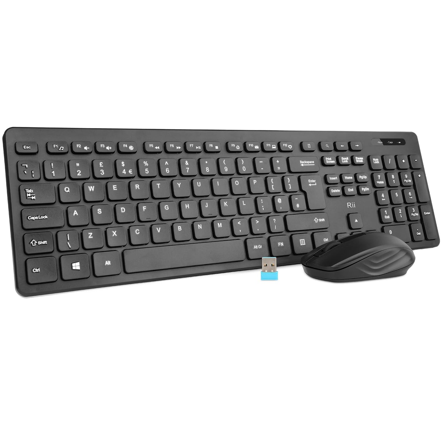 - Wireless keyboard and Mouse Set,Rii RK200 Standard Full Size Wireless Keyboard and Mouse