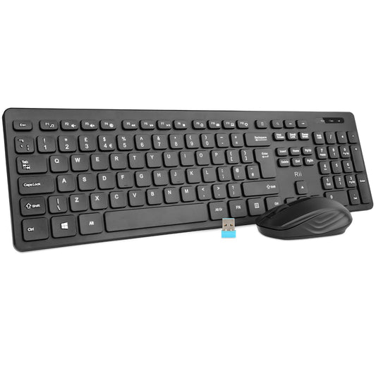 - Wireless keyboard and Mouse Set,Rii RK200 Standard Full Size Wireless Keyboard and Mouse