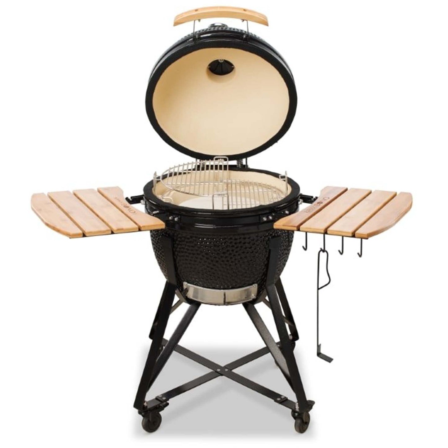 - KAMADO BONO Ceramic BBQ Grill | 20" | Kamado BBQ Charcoal Grill With Dual Zone Grilling System -