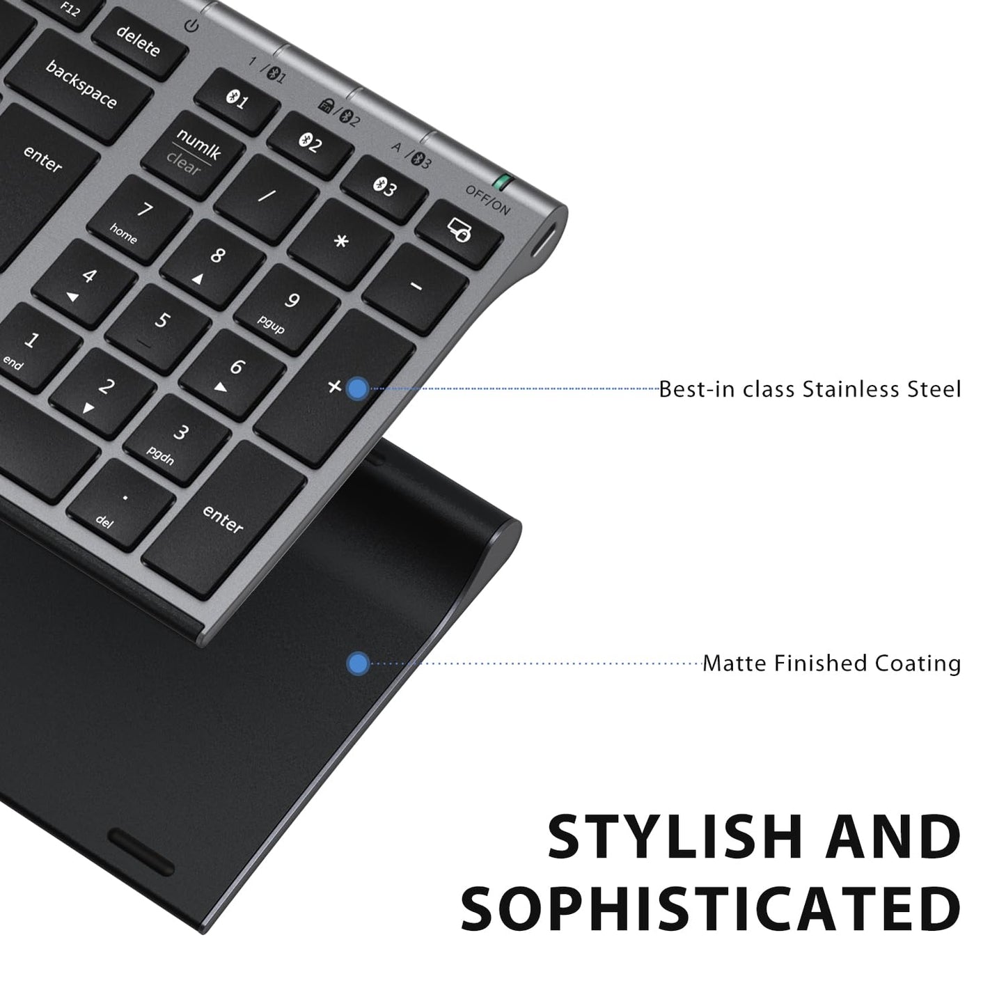 - iClever Wireless Keyboard | Bluetooth Keyboard | Stable Connection to Multi Devices -