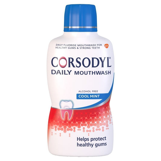 Corsodyl Daily Gum Care Mouthwash Alcohol Free Cool Mint 500ml