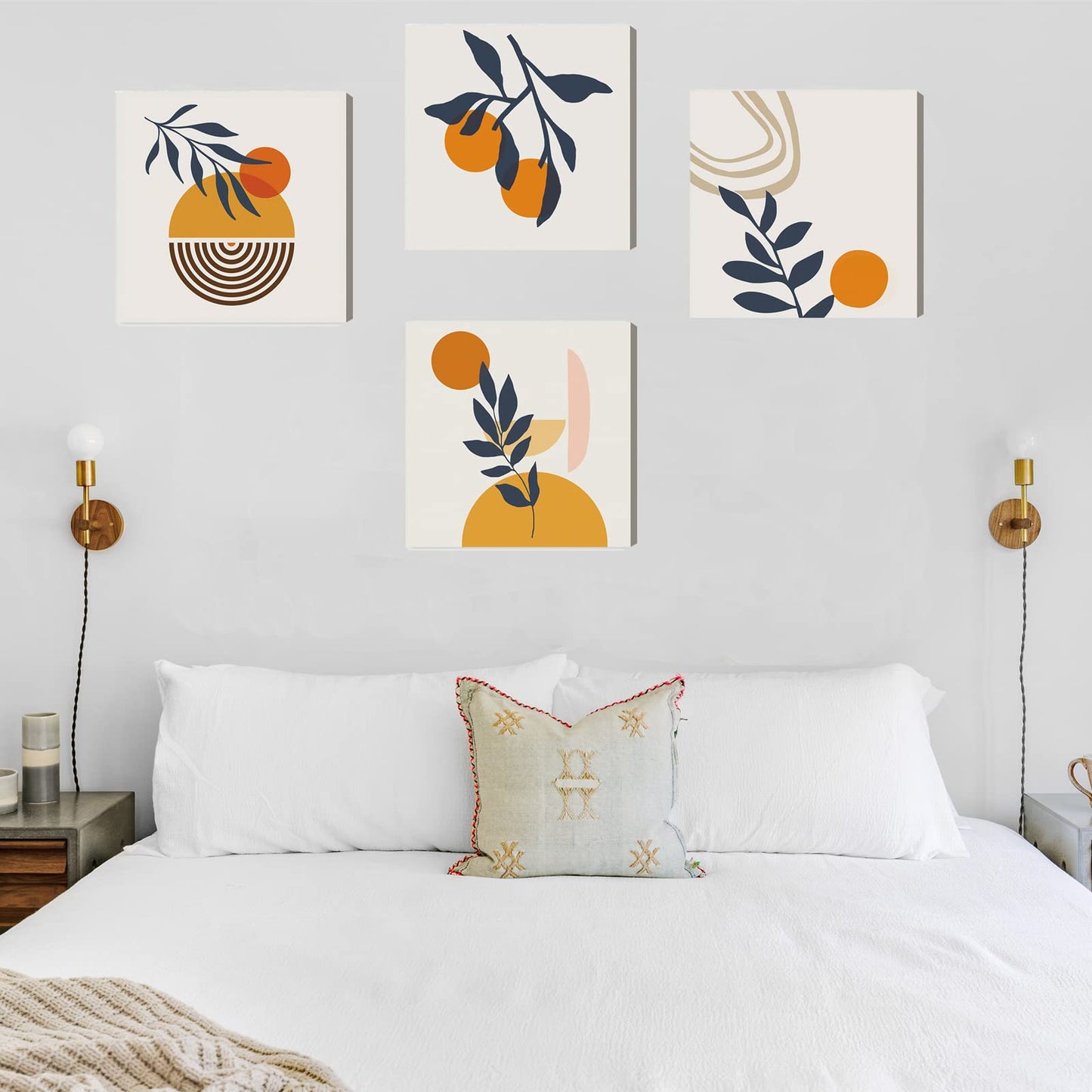 - OYIMUA Boho Wall Art Poster | 8 x 8 Set of 4 -