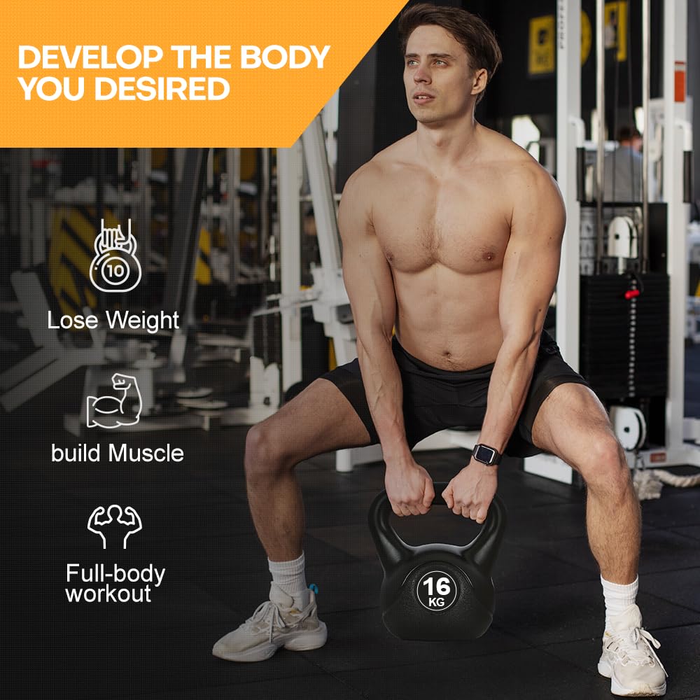 - Panana Kettlebells Heavy Weight Kettle bell for Home Gym | Coated Heavy Weight Kettlebell Fitness -