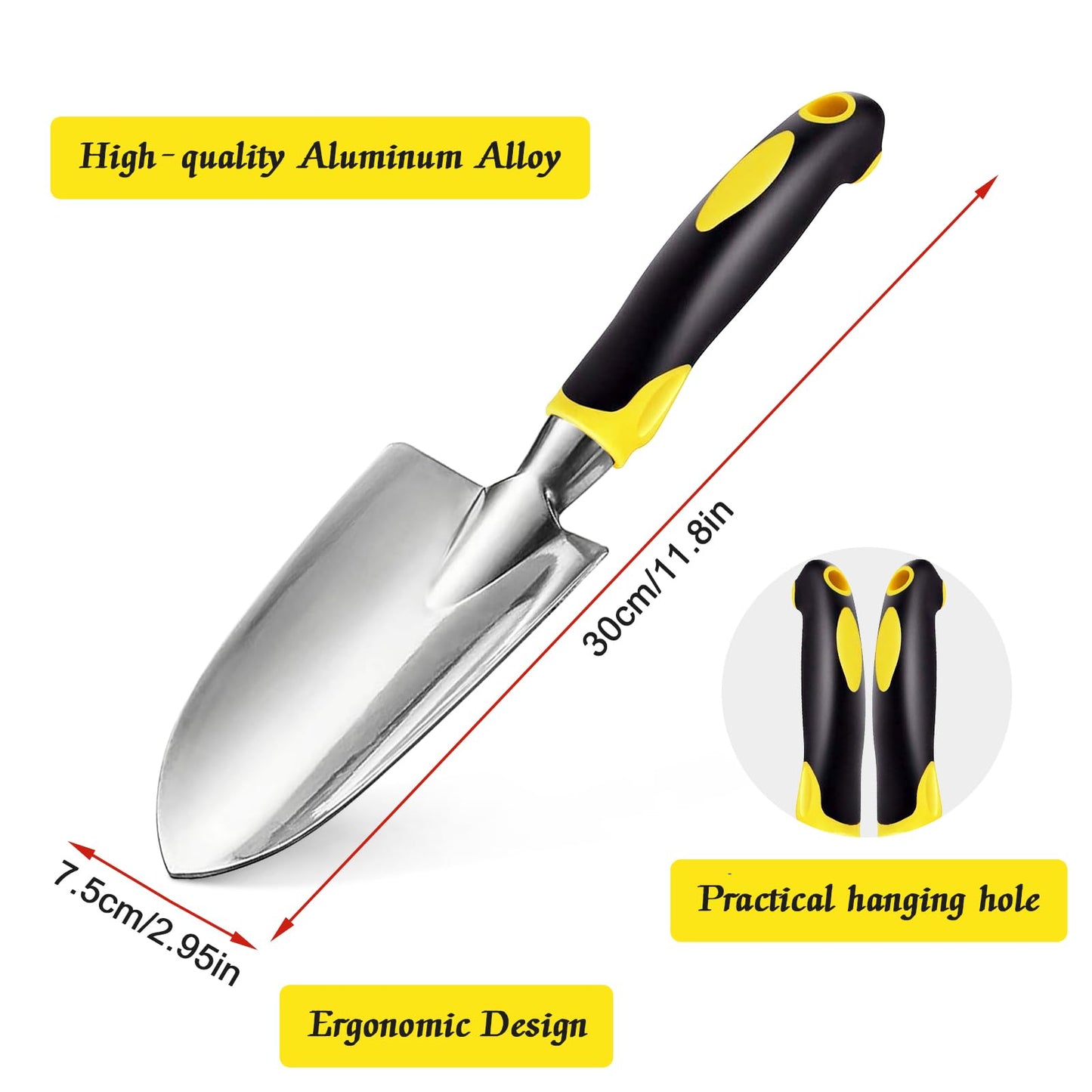 - Garden Tool Set 3 Piece Aluminum Gardening Tools Kit -