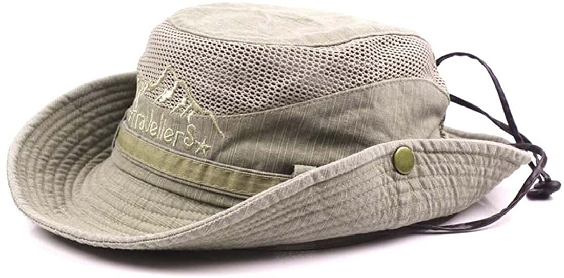- THENICE | Cotton Sun Cap | Outdoor Bucket Mesh Boonie Hat