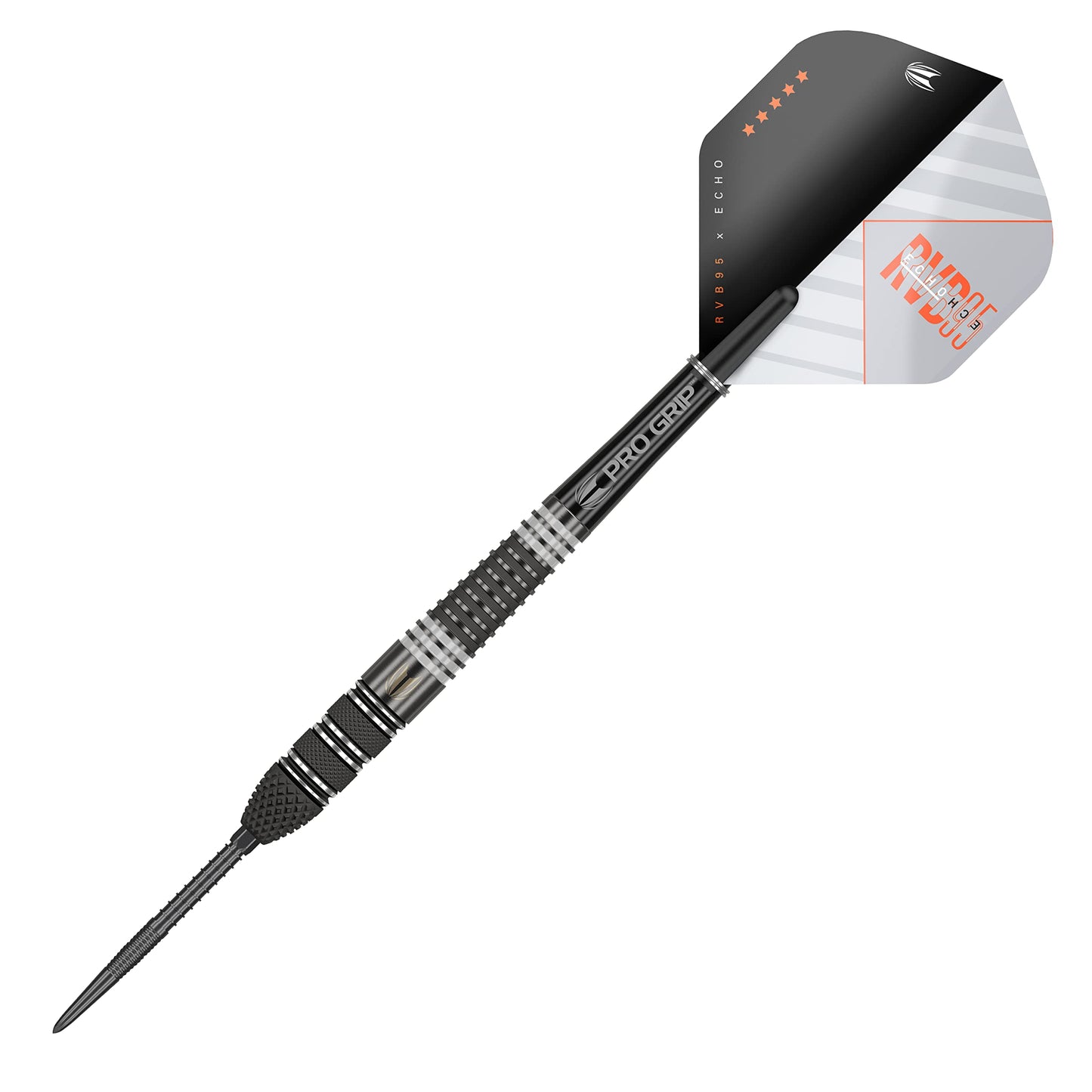 - Target Darts | Unisex | Rvb 95 | Tungsten | Swiss Point Set Steel Tip Darts | Black and Grey | 25G | UK -