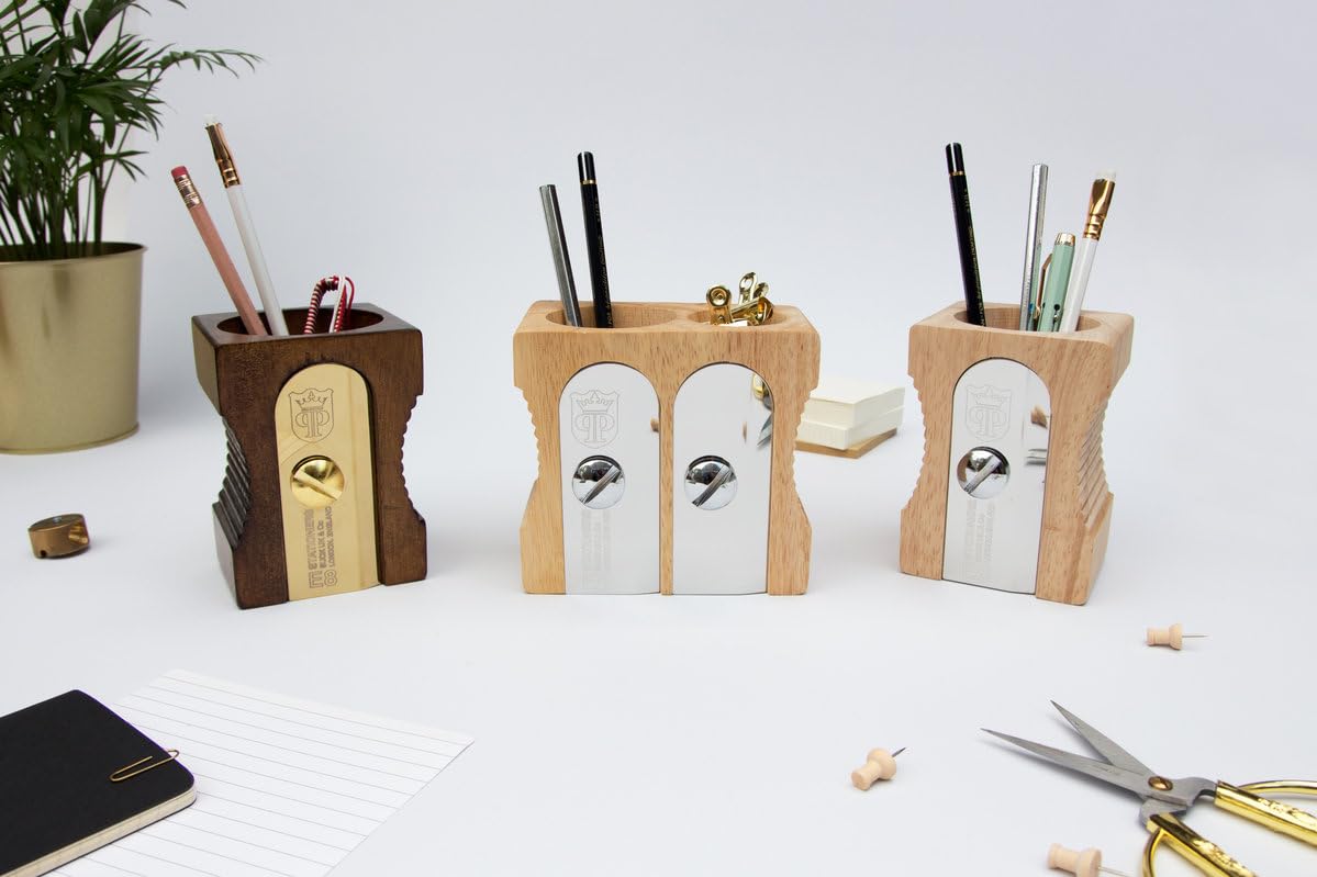 - SUCK UK Pen Holder | Wooden Desk Tidy & Pencil Sharpener -