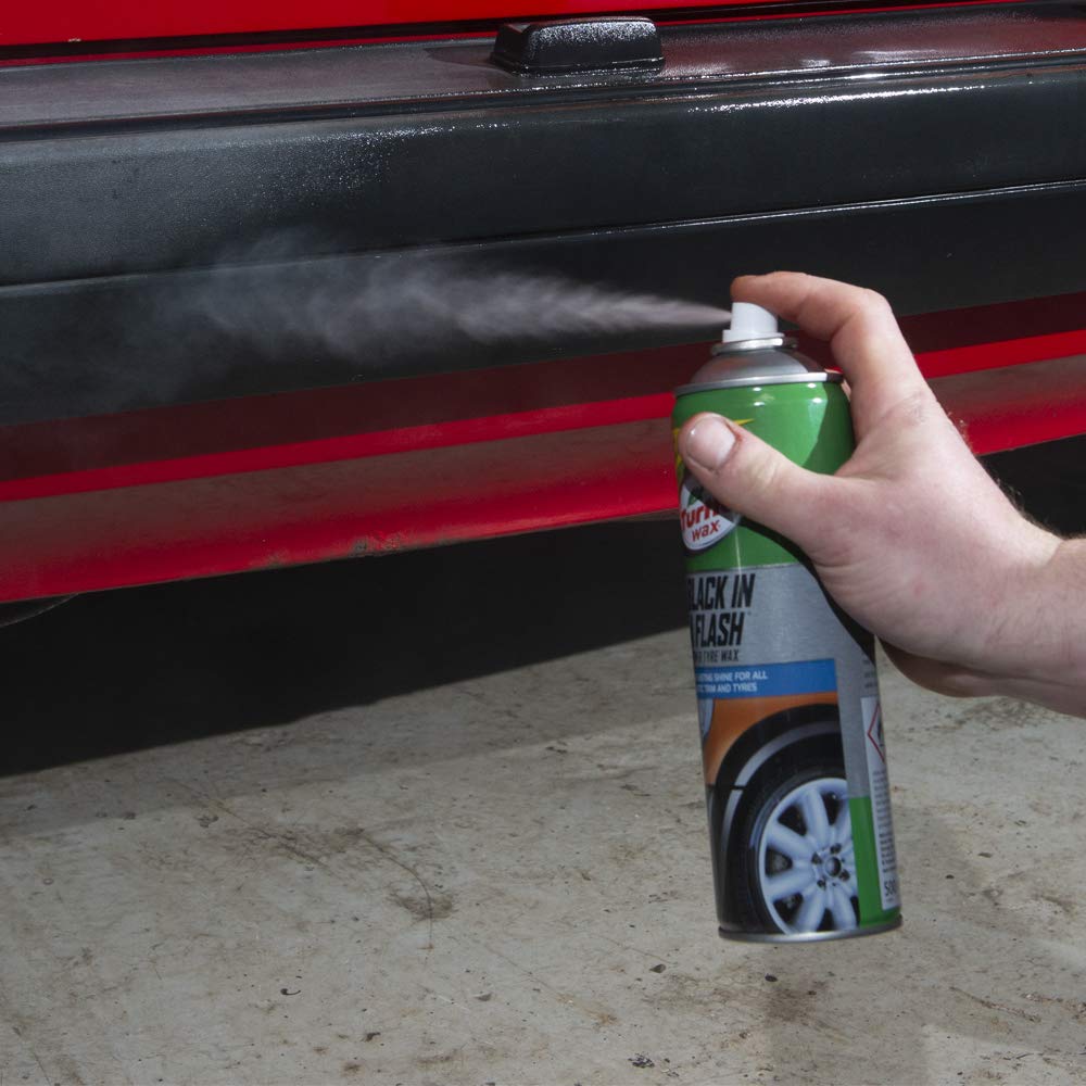 - Turtle Wax Black In A Flash 500 | x3 | Universal Tyre & Trim Cleaner -
