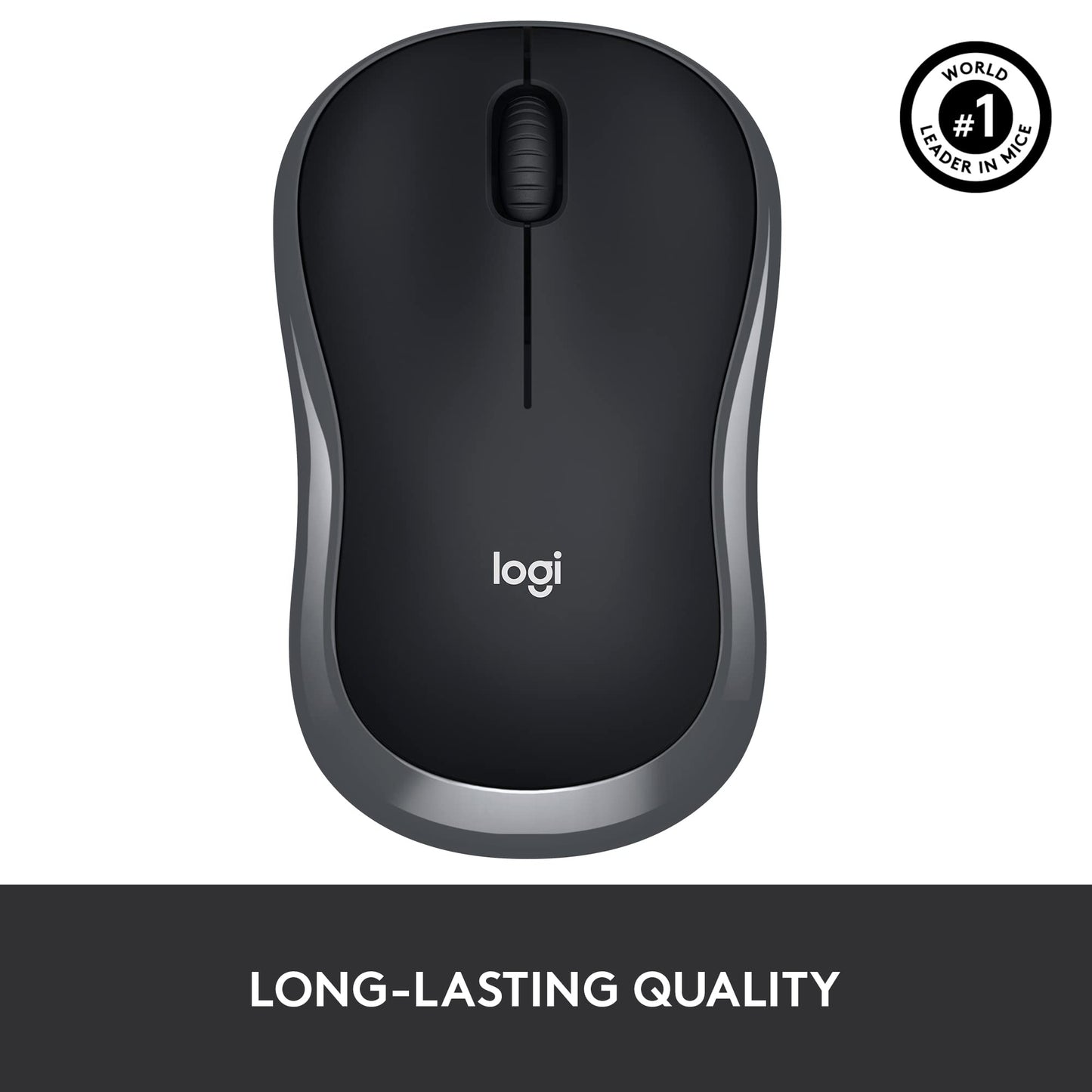 - Logitech M185 Wireless Mouse | 2.4GHz with USB Mini Receiver | 12-Month Battery Life -
