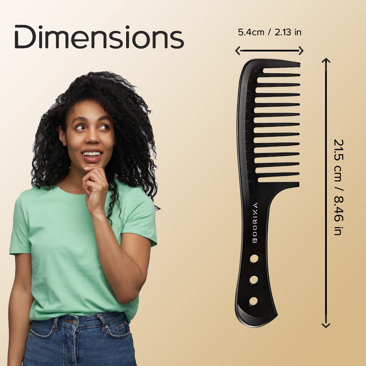 - Wide Tooth Comb - Smooth, Sturdy & Anti-Static