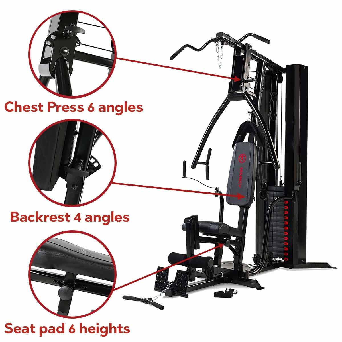 0 Marcy Deluxe Home Gym | Eclipse HG5000 | 90kg Weight Stack -