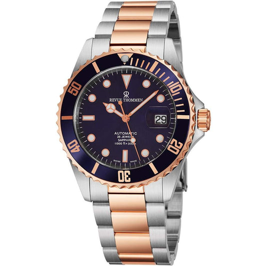 - Revue Thommen Mens Diver Watch | Automatic Sapphire Crystal | Swiss Made - Cool Diving Watch For Men | Waterproof 300 Meters -