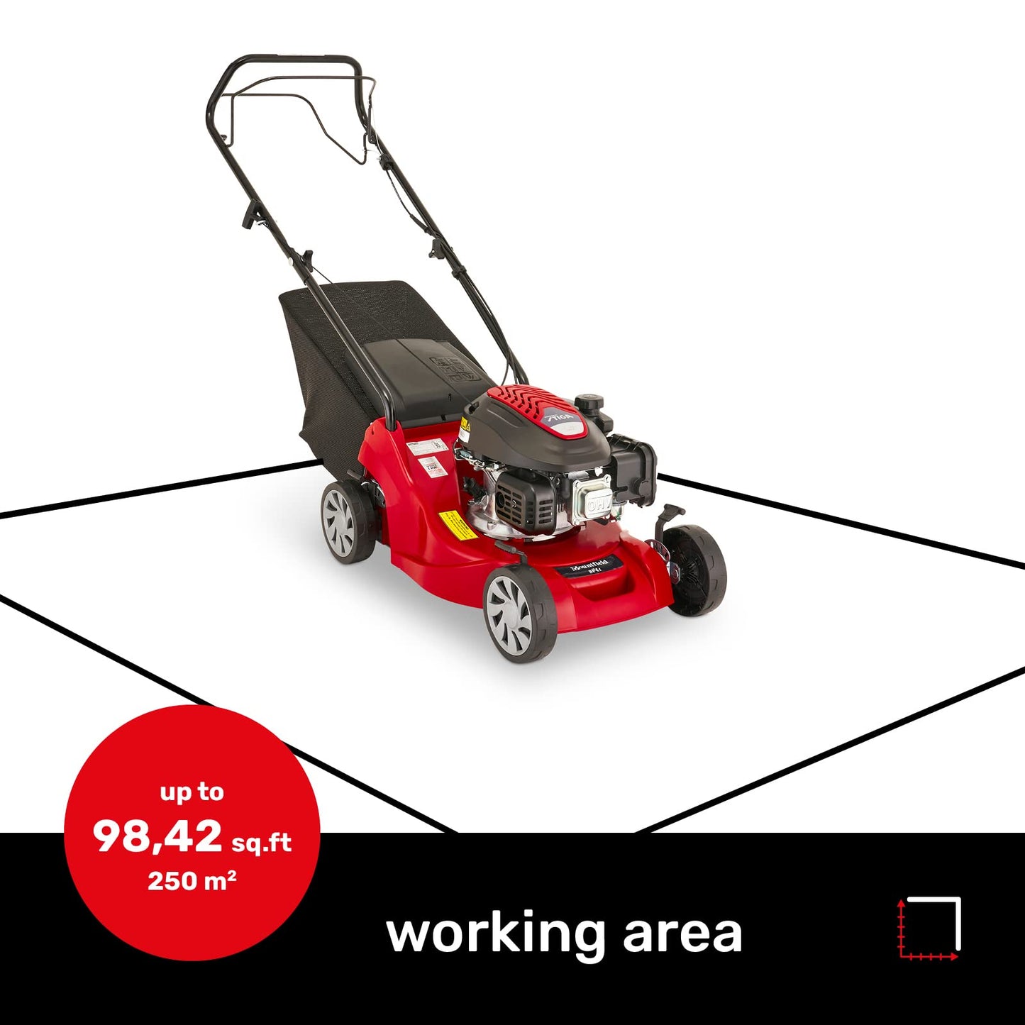 - Mountfield SP41 Petrol Lawnmower | Self-Propelled | 39cm Cutting Width -