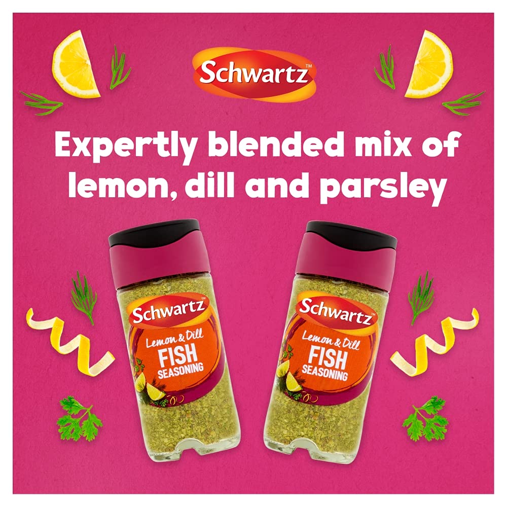 - Schwartz Lemon & Dill Fish Seasoning 55 G | Jar | Pack of 6 -