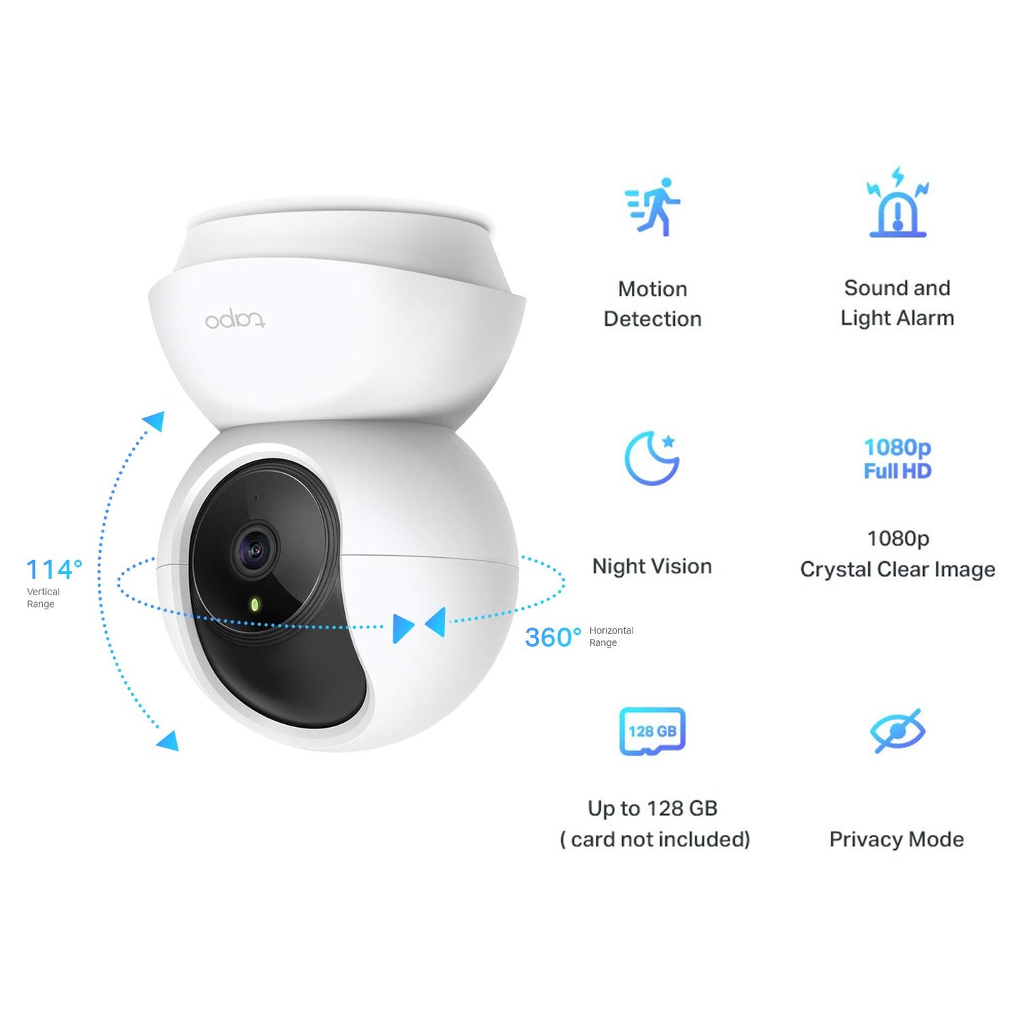 - Tapo Wifi Camera | Indoor Camera for Security | 1080p | Pet Camera | Wireless 360° for Baby Monitor, CCTV | Night Vision | Works with Alexa & Google -