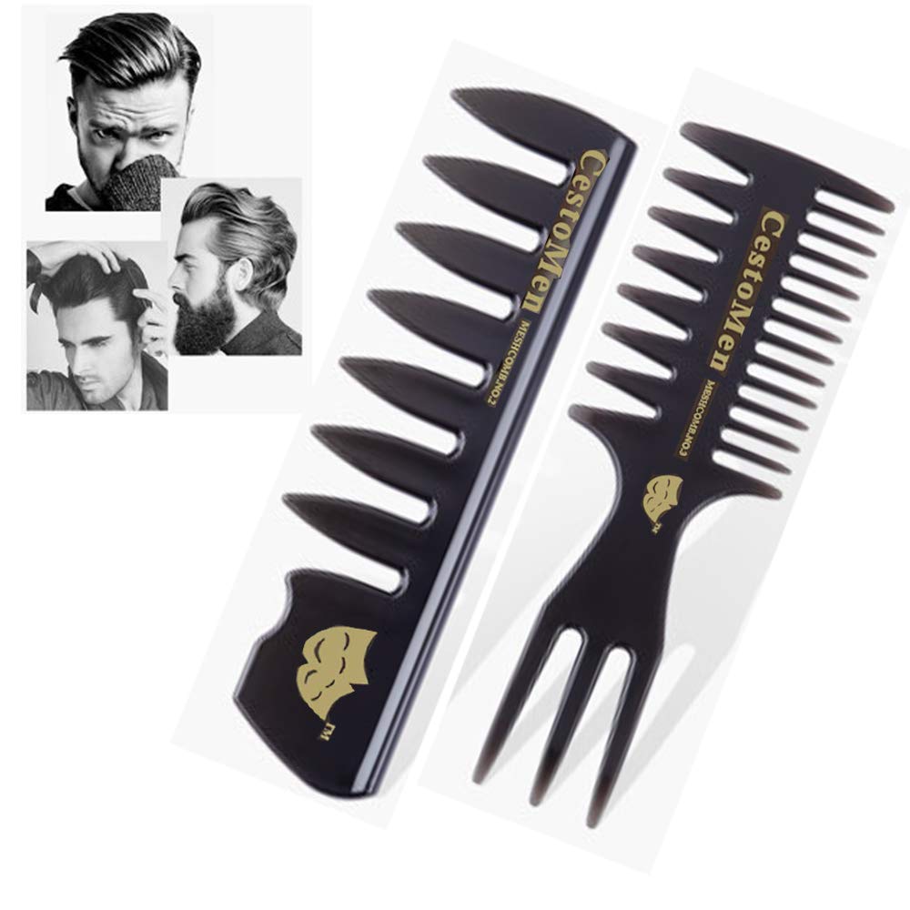 - Wide Tooth Comb, Anti-Static Hair Mens Comb Set