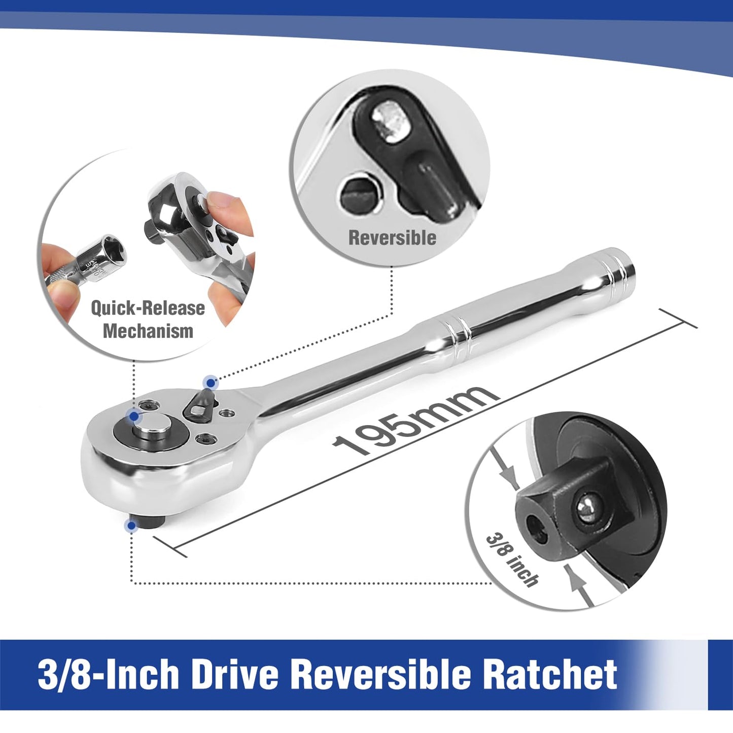 - WORKPRO 39-Piece Drive Socket Set 1/4''3/8'', CR-V Metric and Imperial Sockets with Quick-Release Ratchet Wrench, Compact Sockets Set for Car Repair